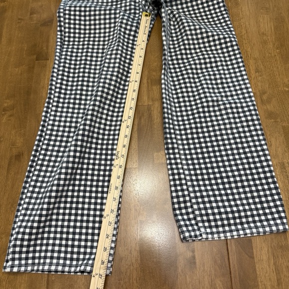 Reformation Fawcett jean women's 26 gingham check plaid preppy boho festival - Picture 9 of 15